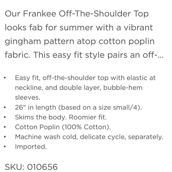 Lilly Pulitzer Frankee Off-The-Shoulder Top - XL - NWT - Pink Isle - Picture 9 of 10